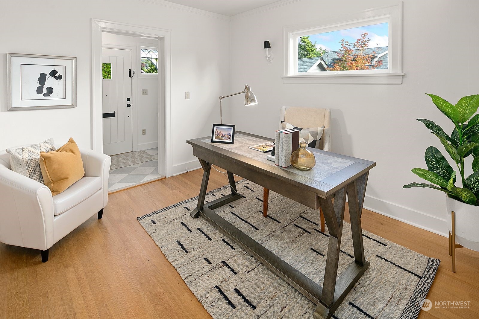 1908 Northeast Naomi Place Seattle, WA 98115 - Photo 14 of 30 a living room with furniture and a potted plant