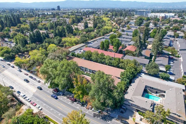 an aerial view of multiple house