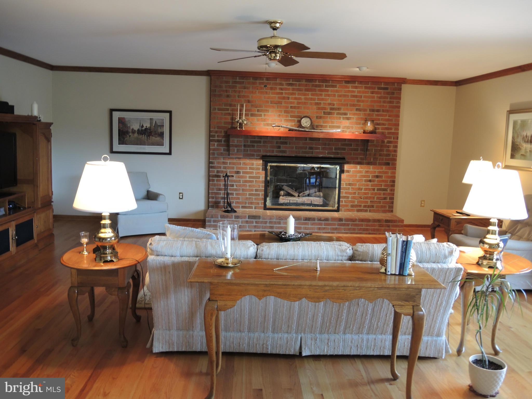 9620 Ridge View Drive Marshall, VA 20115 - Photo 12 of 30 Family Room w/Brick Fireplace w/Gas Logs