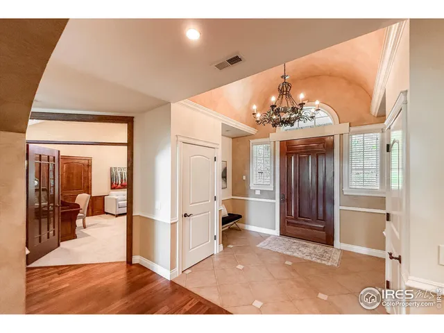 a view interior of a house and chandelier