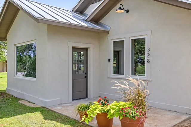 a front view of a house