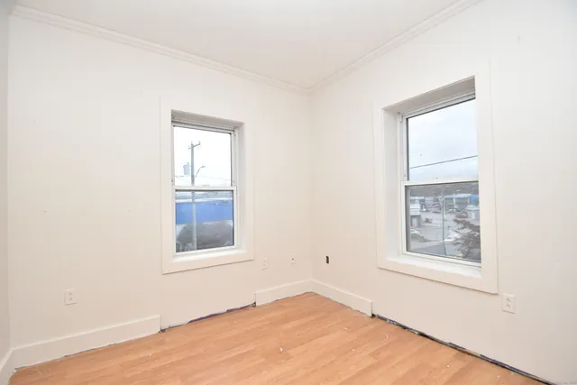 an empty room with a window