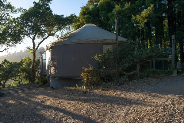 a view of a small yard