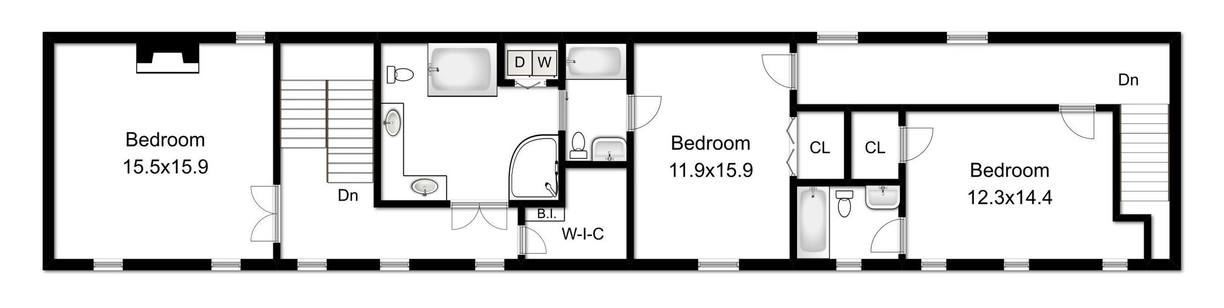 8 Legare Street, Unit 1/2 Charleston, SC 29401 - Photo 14 of 14 FloorplanSecondFloor
