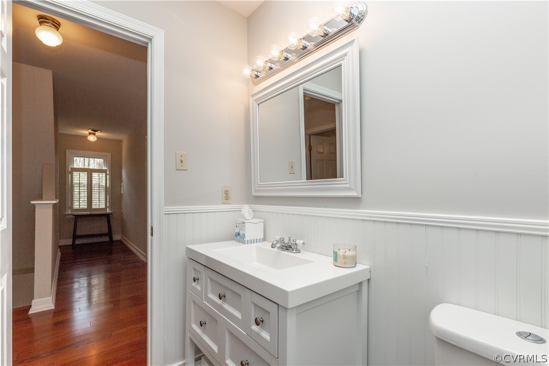 4530 Little Ridge Lane Chesterfield, VA 23832 - Photo 22 of 37 a bathroom with a sink a toilet and a mirror
