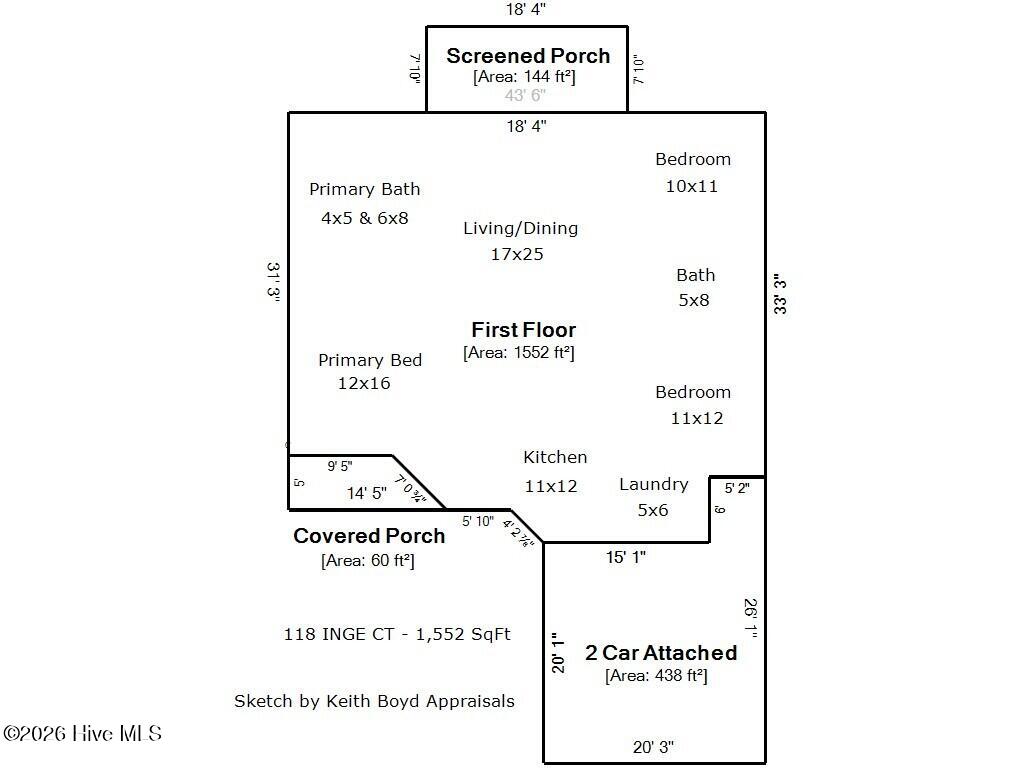 118 Inge Court New Bern, NC 28562 - Photo 29 of 34 Sketch