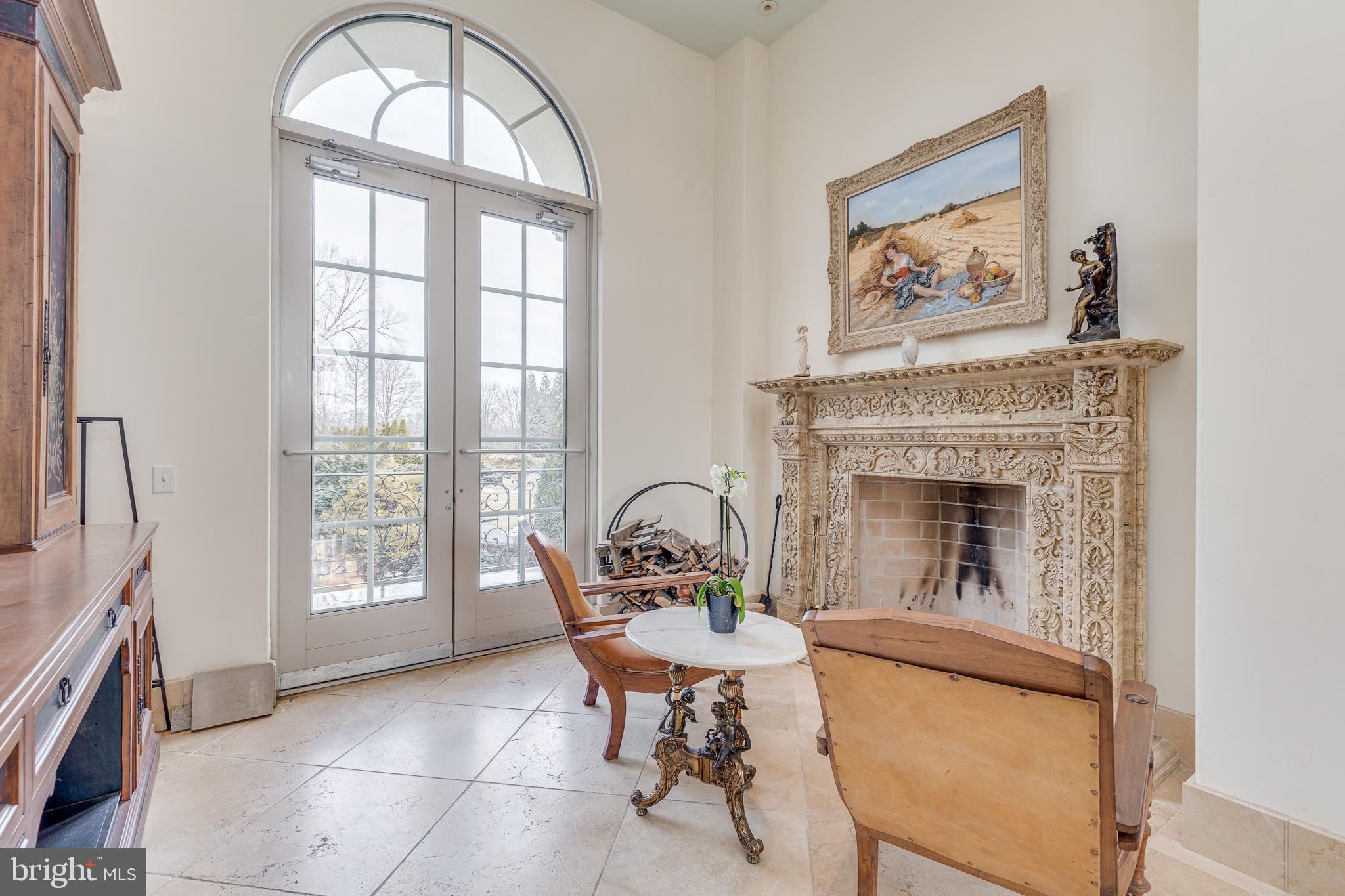 139 Bordentown Georgetown Road Chesterfield, NJ 08515 - Photo 8 of 89 a living room with furniture and a fireplace