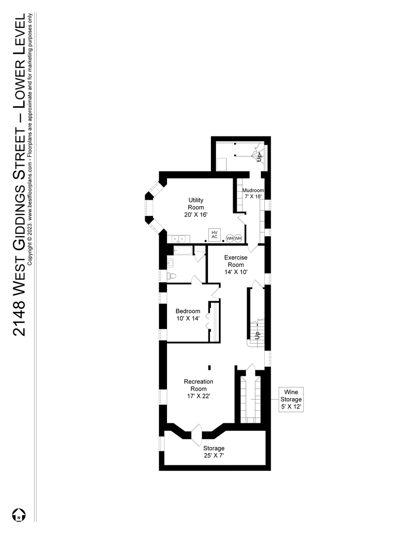 2148 West Giddings Street Chicago, IL 60625 - Photo 51 of 51 a picture of a bench in a white building