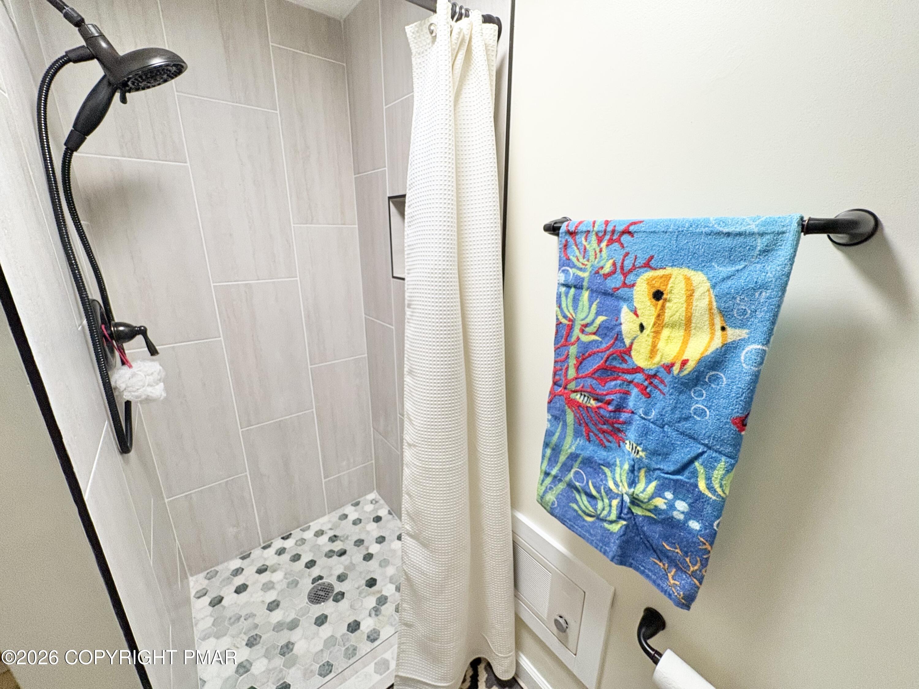 481 Moseywood Road Lake Harmony, PA 18624 - Photo 12 of 20 a bathroom with a door and a shower