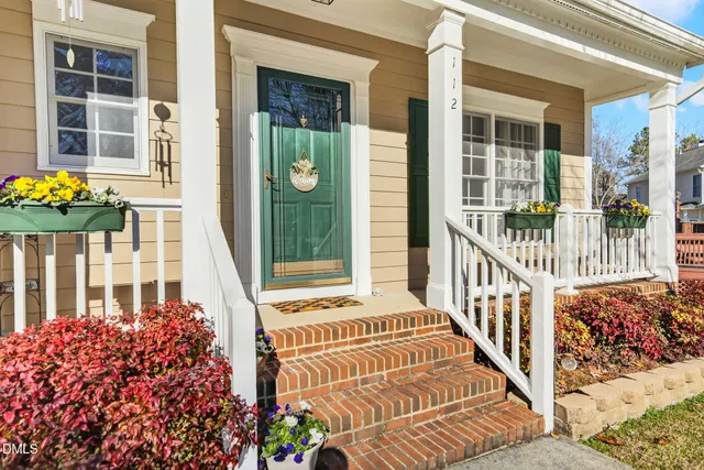 front view of a house with a porch