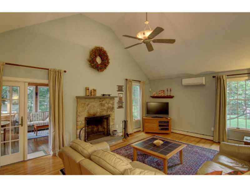 22 Great Road Barrington, RI 02806 - Photo 9 of 23 Den/Family/Great Room. cathedral ceiling, stone fireplace