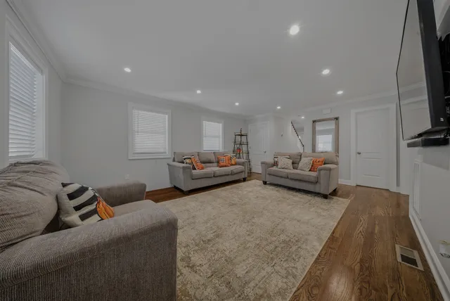 a living room with furniture and a couch