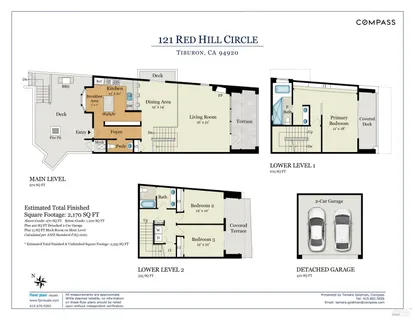 $2,050,000 | 121 Red Hill Circle, Tiburon, CA 94920