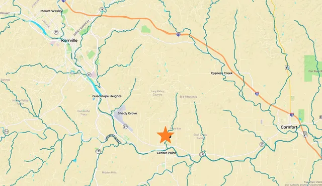 a view of a tree with white walls