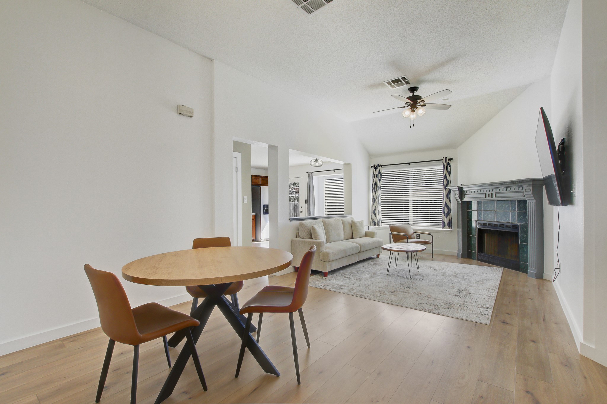 806 Ridge View Drive Leander, TX 78641 - Photo 9 of 30 a view of a livingroom with furniture and a fireplace