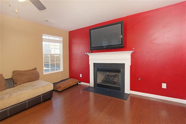1044 Countess Lane Spring Hill, TN 37174 - Photo 8 of 20 Living room features fireplace and lots of room for your large furniture pieces.