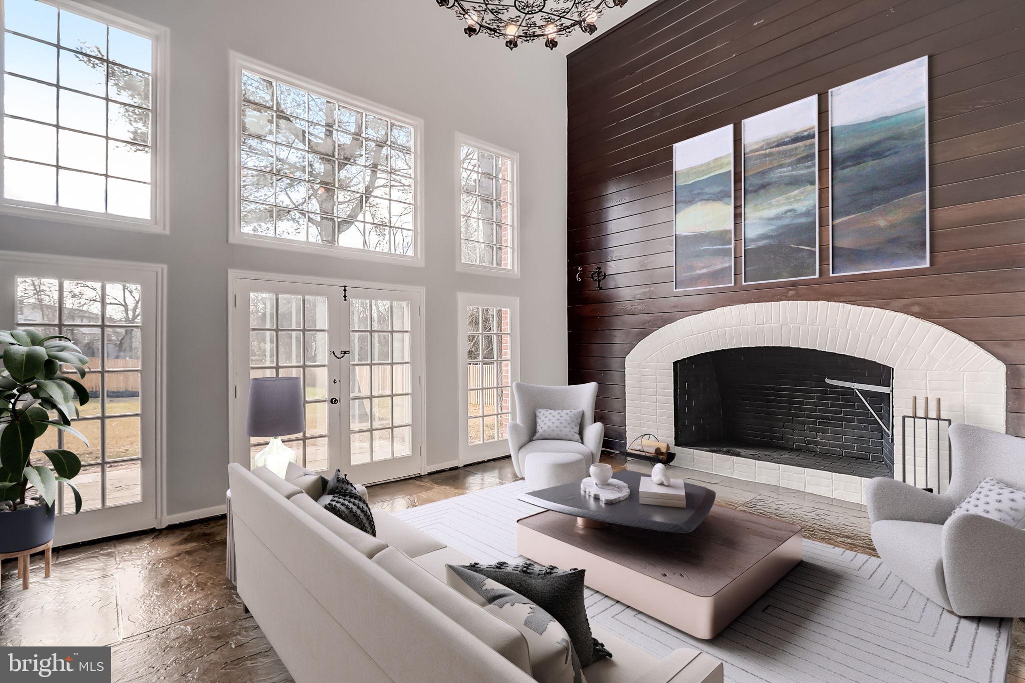 2416 Bel Pre Road Silver Spring, MD 20906 - Photo 4 of 58 Light filled Family Room with huge fireplace