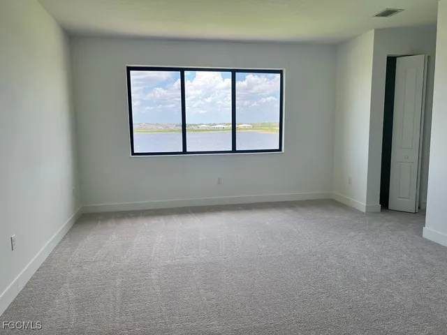 an empty room with a window