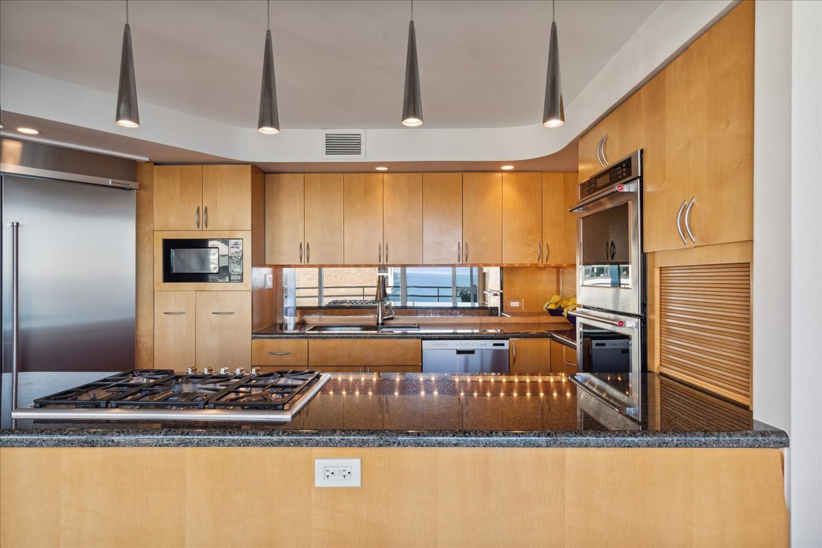 1618 Sheridan Road, Unit PH Wilmette, IL 60091 - Photo 13 of 49 a kitchen with a stove a refrigerator and a oven