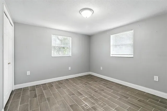 an empty room with a window