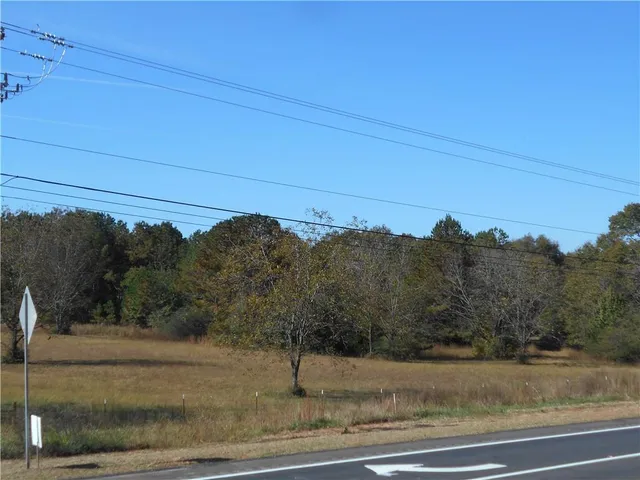a view of a yard with a tree