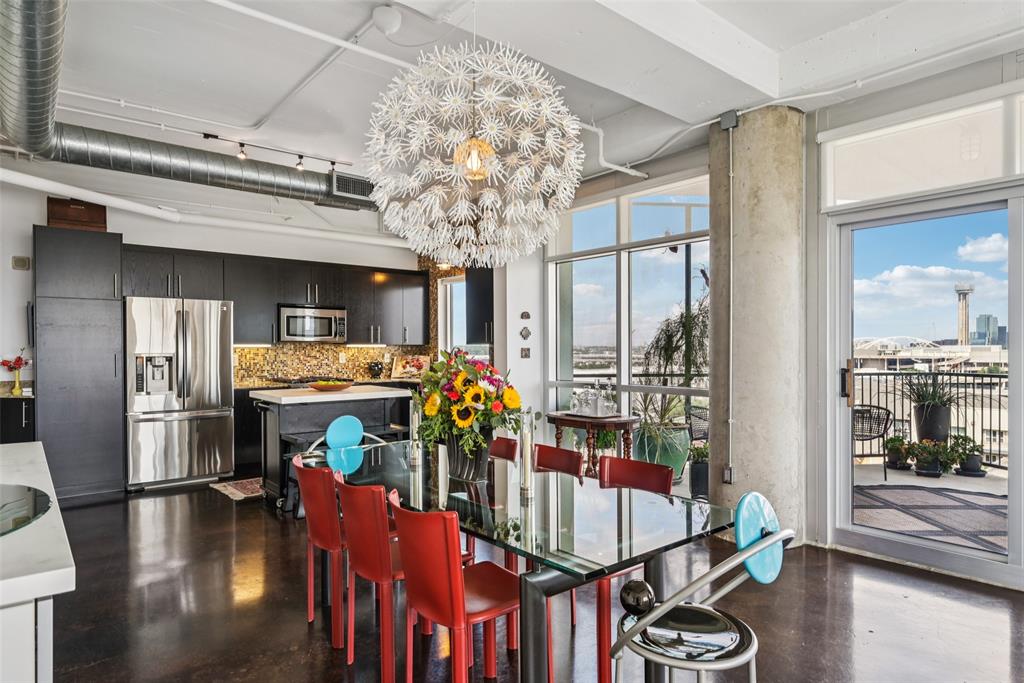 1001 Belleview Street, Unit 708 Dallas, TX 75215 - Photo 40 of 40 a dining room with furniture and wooden floor