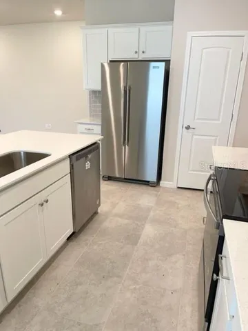 an empty room with an entryway