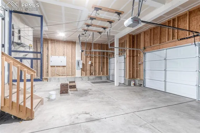 a balcony with wooden floor