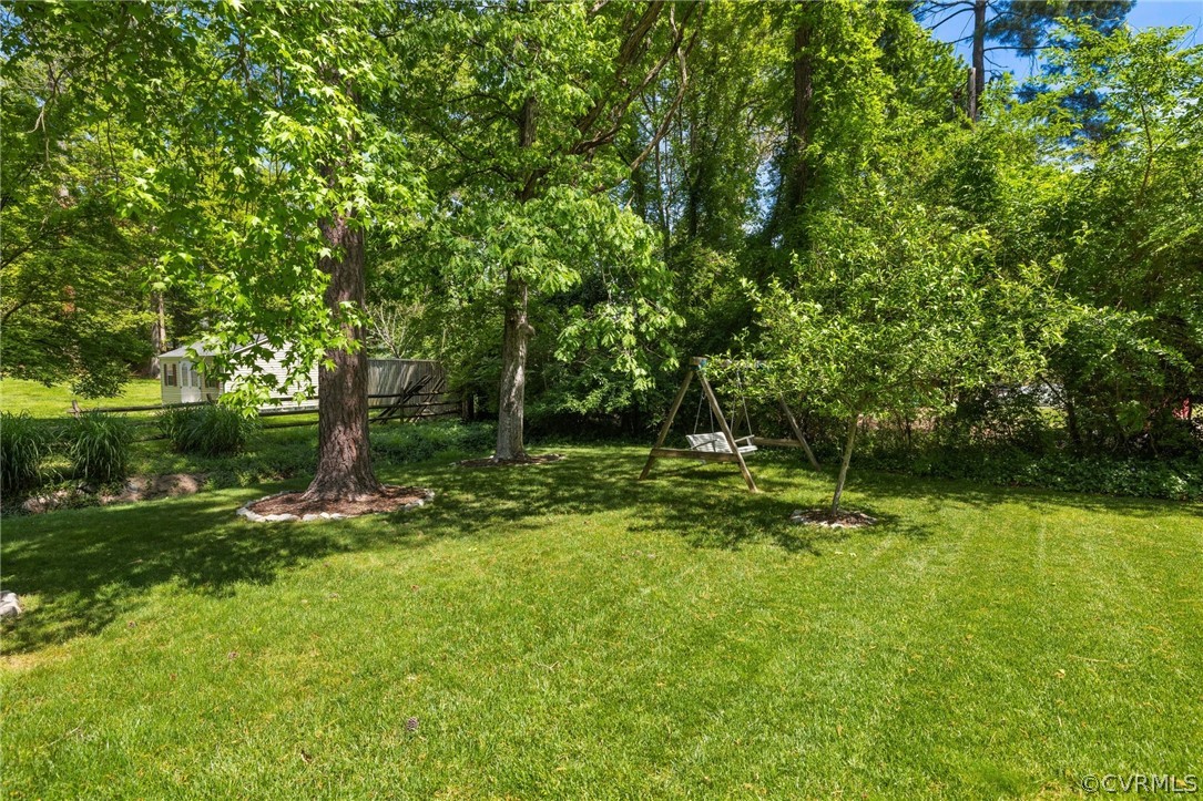 7658 Cherokee Road Richmond, VA 23225 - Photo 30 of 36 a view of a backyard with a trees