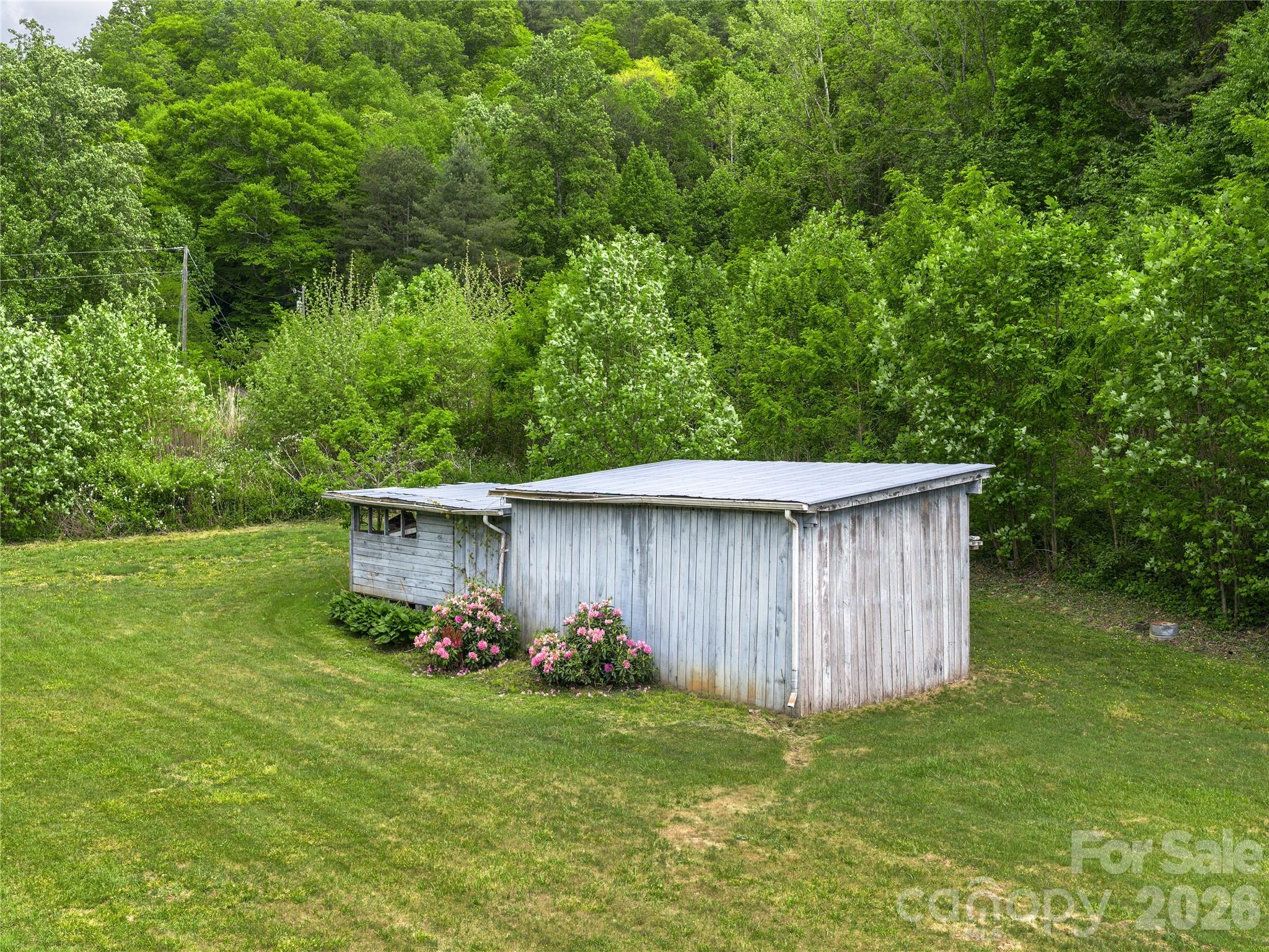 379 North Fork Road Barnardsville, NC 28709 - Photo 25 of 27 a view of a backyard with plants
