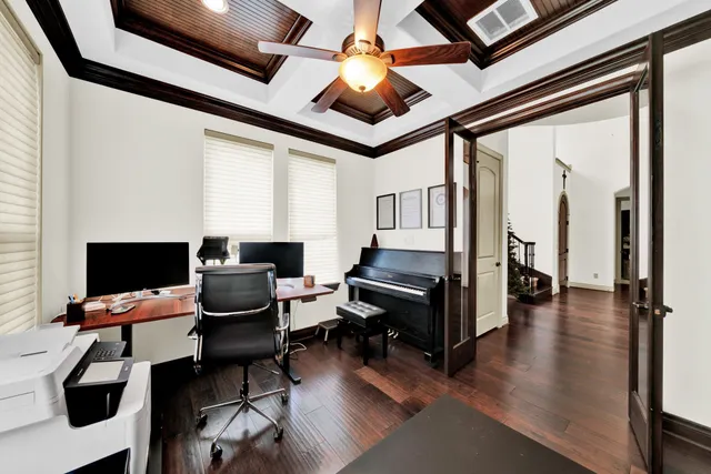 a view of entryway with wooden floor and stairs