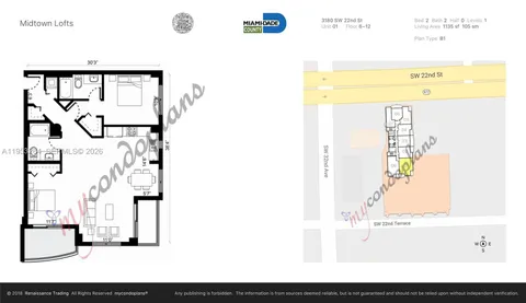 $445,000 | 3180 Southwest 22nd Street, Unit 601, Miami, FL 33145