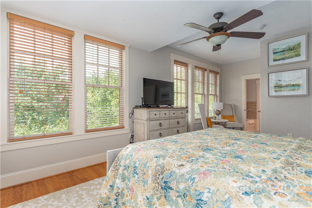 7 Fitzgerald Road Black Mountain, NC 28711 - Photo 11 of 23 a bedroom with a large bed and a flat tv screen