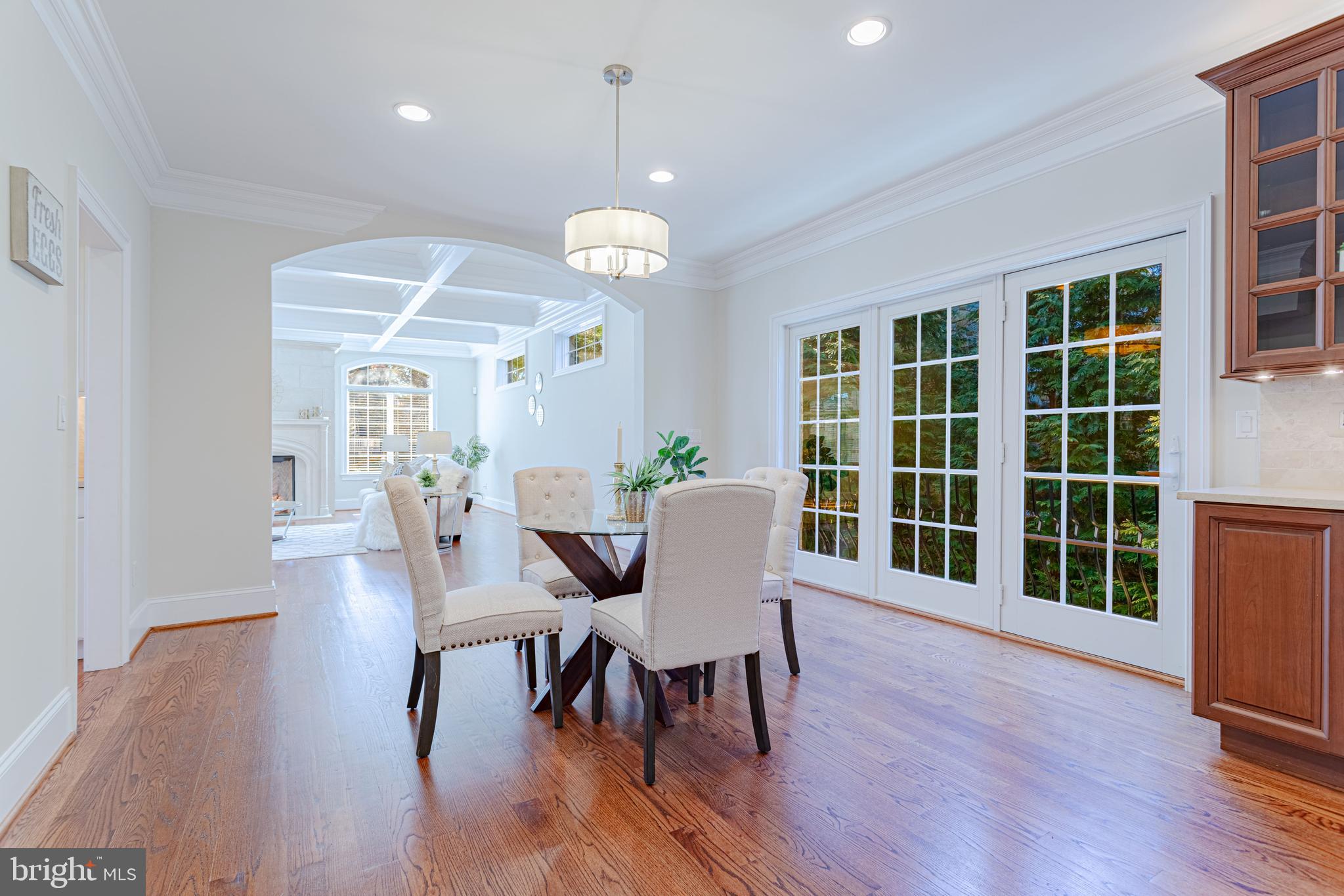 1206 Summit Road McLean, VA 22101 - Photo 17 of 45 a view of a dining room with furniture window and wooden floor