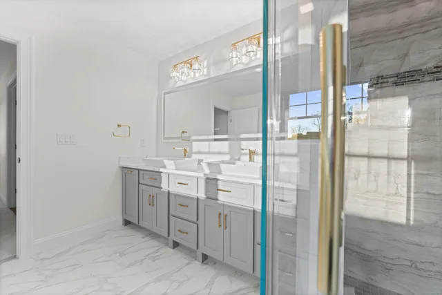 a bathroom with a sink