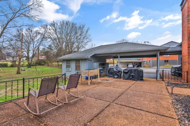 a view of outdoor space yard deck patio and swimming pool