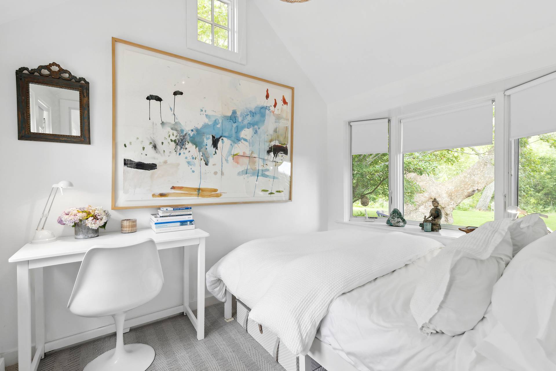 93 Egypt Lane East Hampton, NY 11937 - Photo 27 of 50 a bed room with a bed and a desk