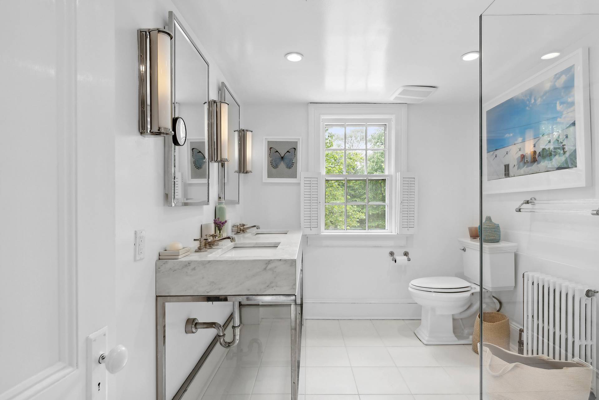 93 Egypt Lane East Hampton, NY 11937 - Photo 32 of 50 a bathroom with a sink toilet and shower