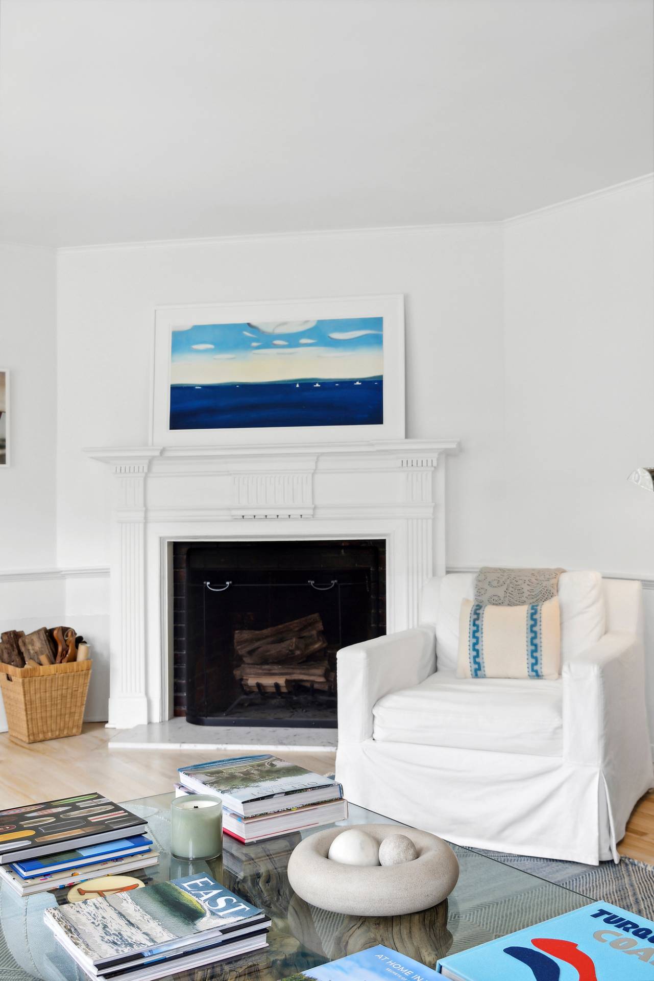 93 Egypt Lane East Hampton, NY 11937 - Photo 45 of 50 a living room with furniture and a fireplace