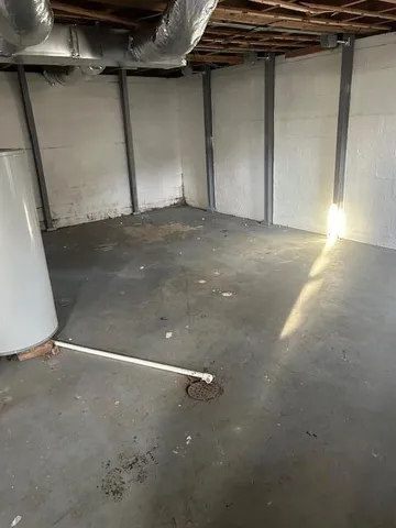 a view of a room with racks