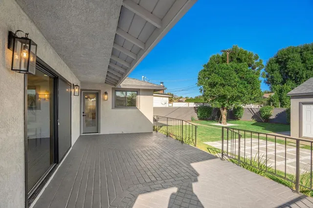 a view of a house with a patio