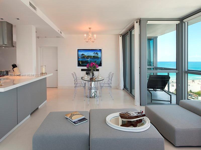 101 20th Street, Unit 2002 Miami Beach, FL 33139 - Photo 6 of 16 a living room with furniture and a flat screen tv