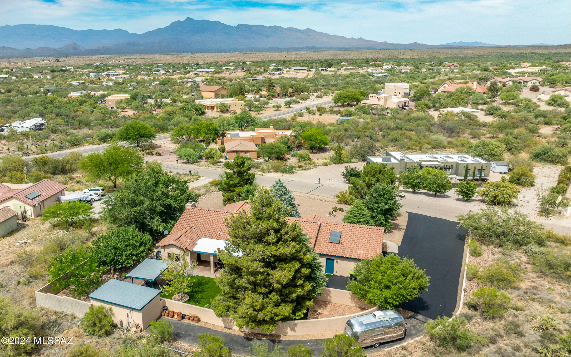 341 Sharon Road Vail, AZ 85641 - Photo 49 of 50 an aerial view of residential houses with outdoor space and trees