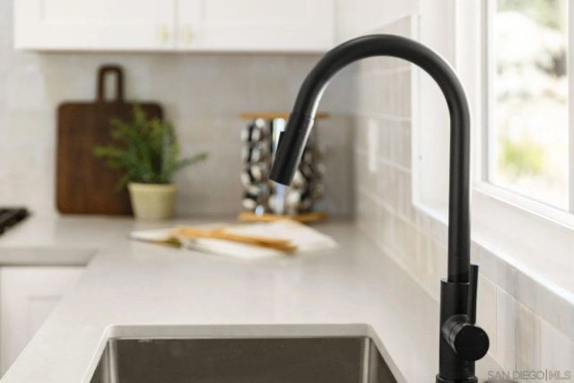 a close view of sink