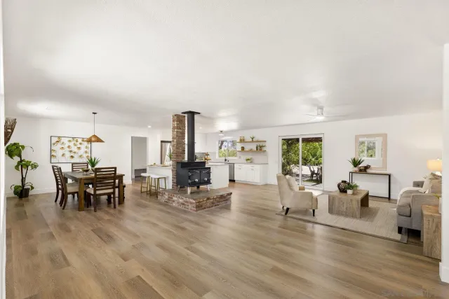 a workspace with furniture and a window