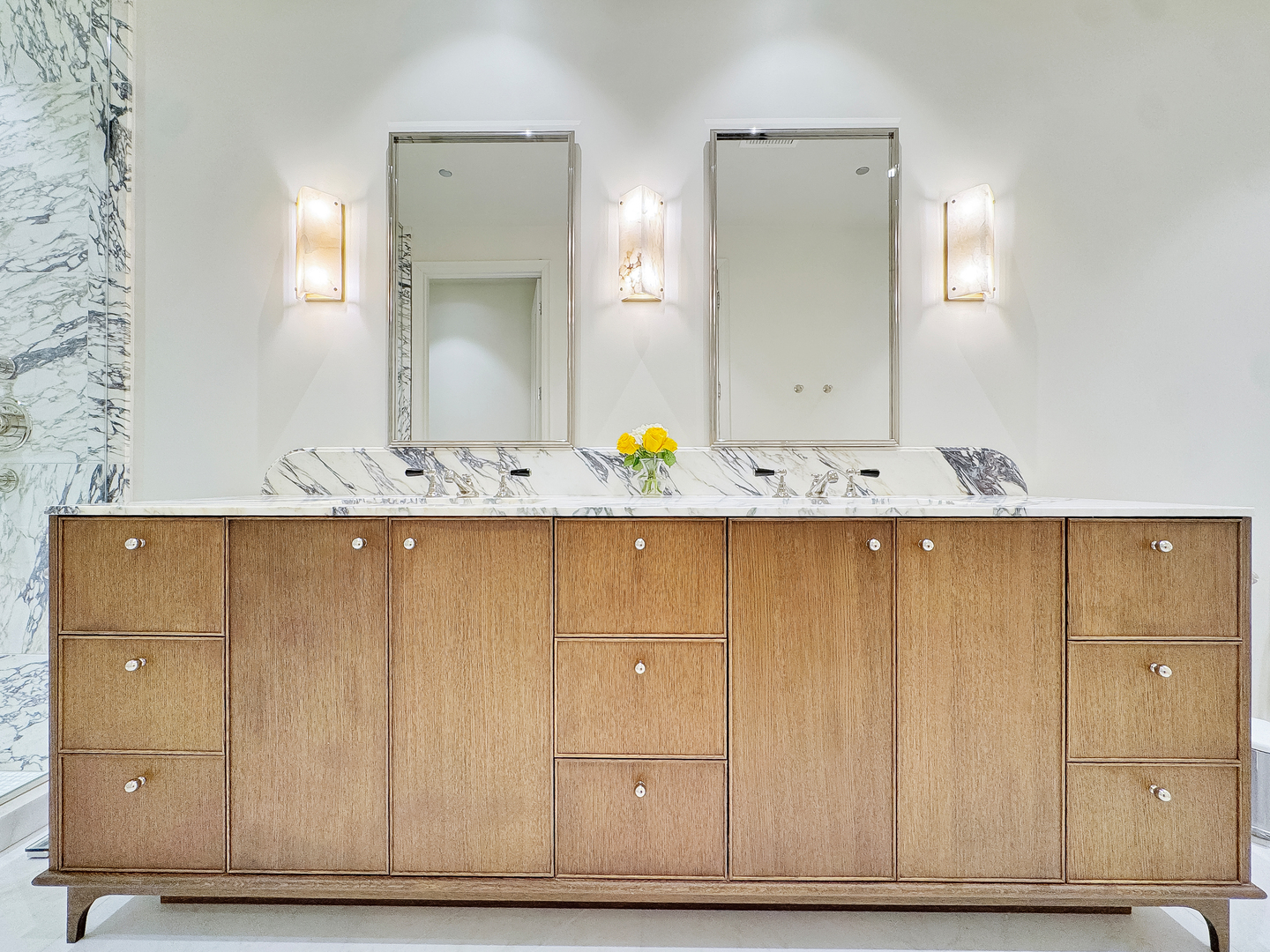 21 North May Street, Unit 802 Chicago, IL 60607 - Photo 25 of 50 a bathroom with a sink and a mirror