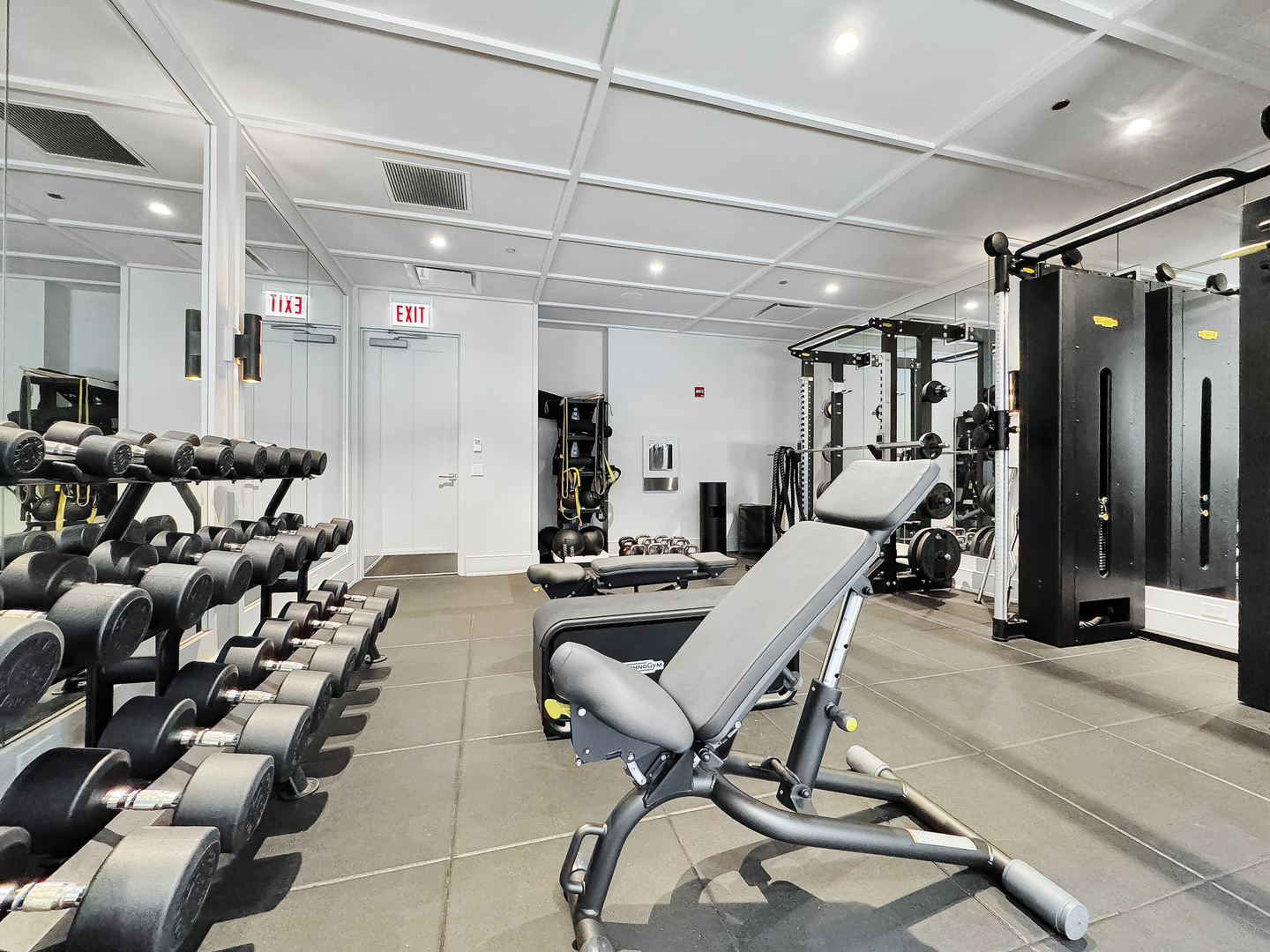 21 North May Street, Unit 802 Chicago, IL 60607 - Photo 42 of 50 a view of a room with gym equipment