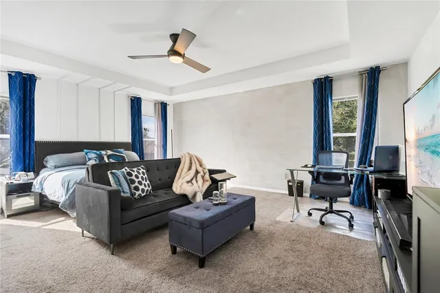 an aerial view of residential building with an ocean view