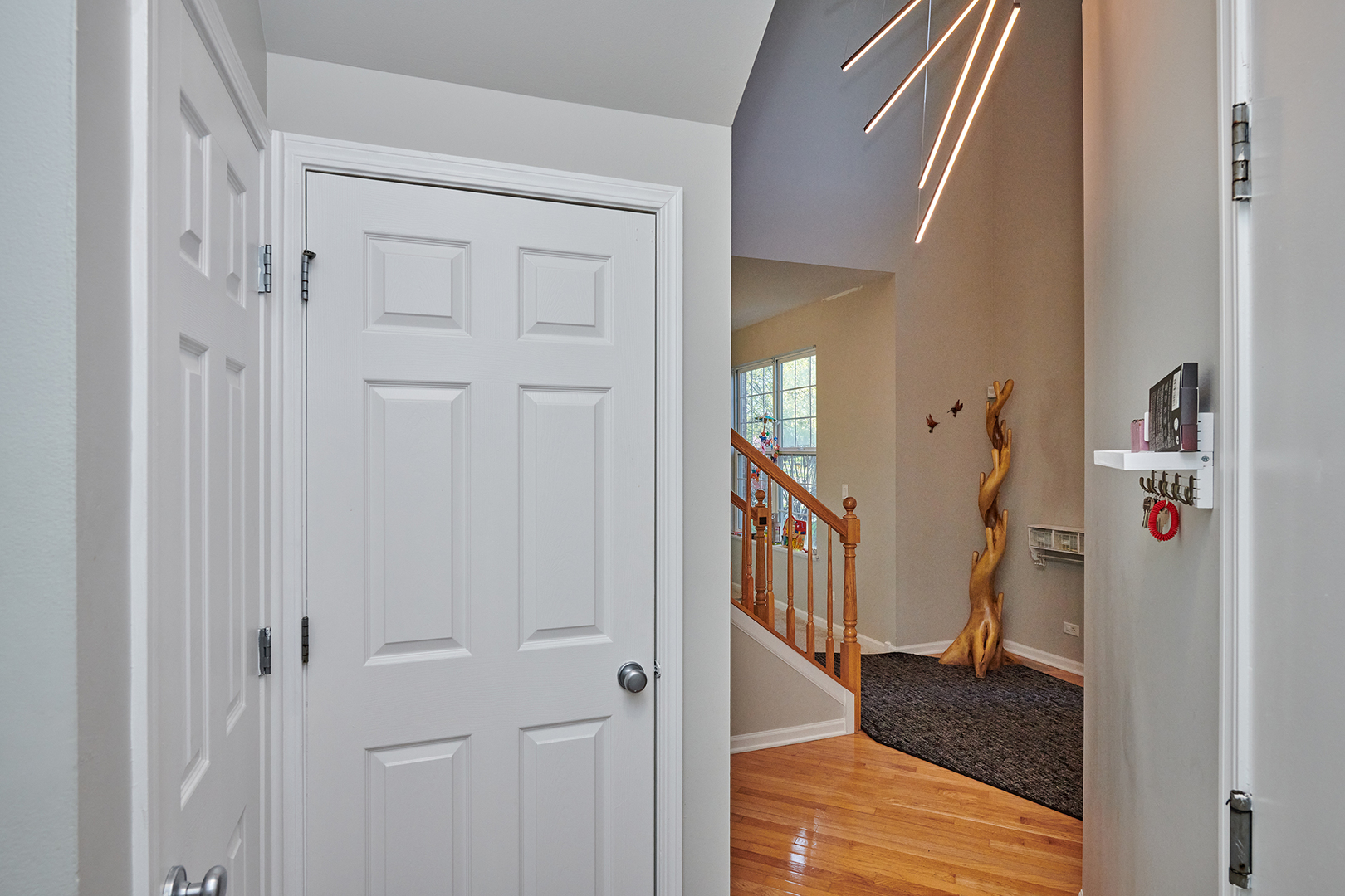 312 Shelbourne Road Volo, IL 60073 - Photo 33 of 54 a view of a hallway with wooden floor and entryway