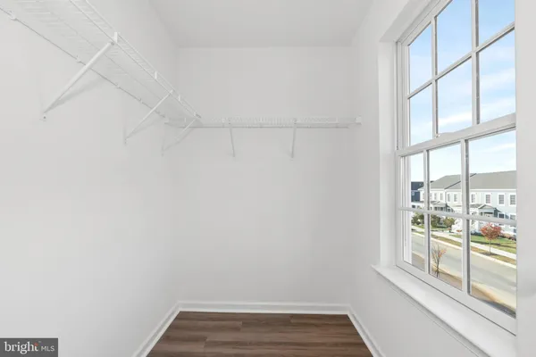 a view of a room with rack on the wall